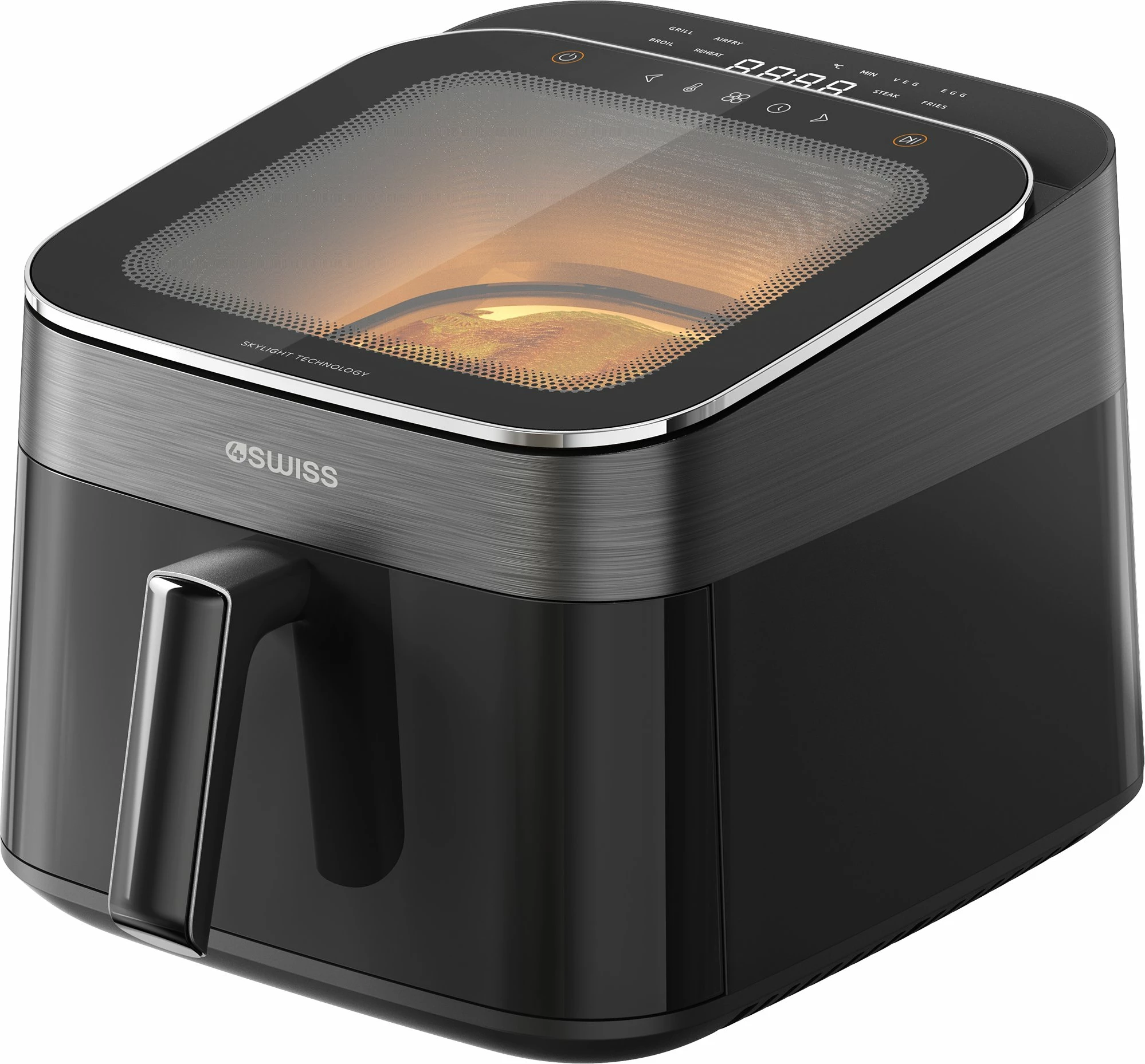 Friterë pa vaj 4Swiss ABB-025 SkylightView 6.5L 1700W, e zezë