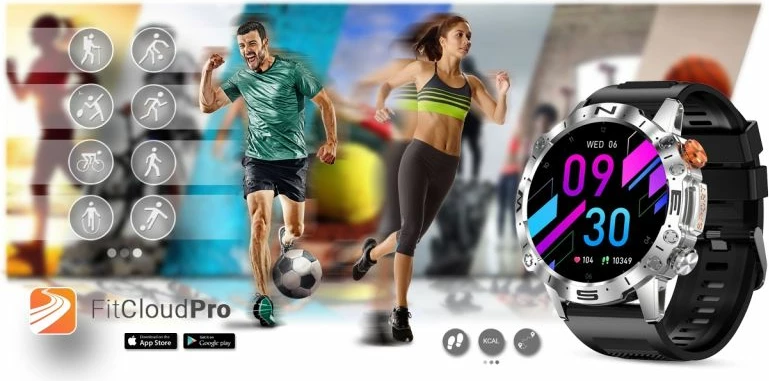 Smartwatch Gravity për meshkuj, e zezë