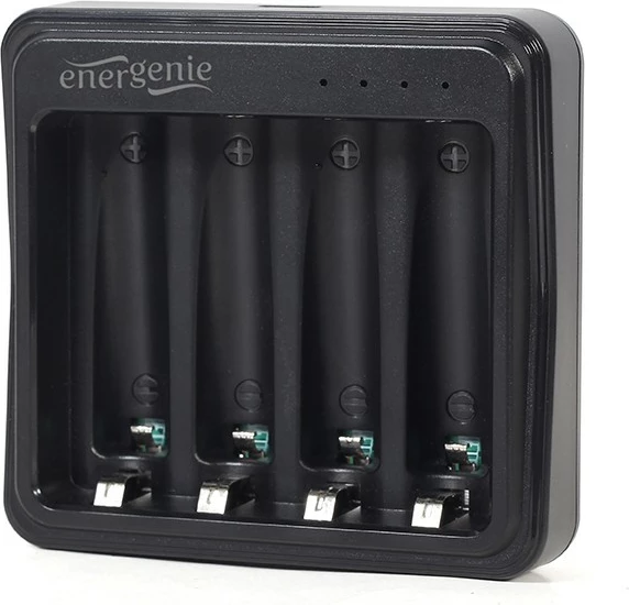 Karikues USB për bateri AA/AAA Gembird BC-USB-03, për 1-4 bateri, i zi