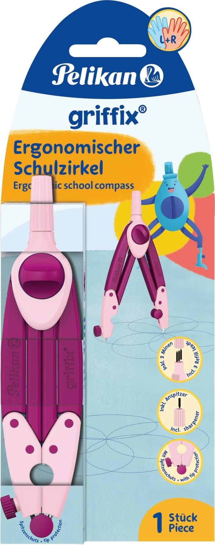 Instrument shkrimi Pelikan Griffix, 1 copë, rozë