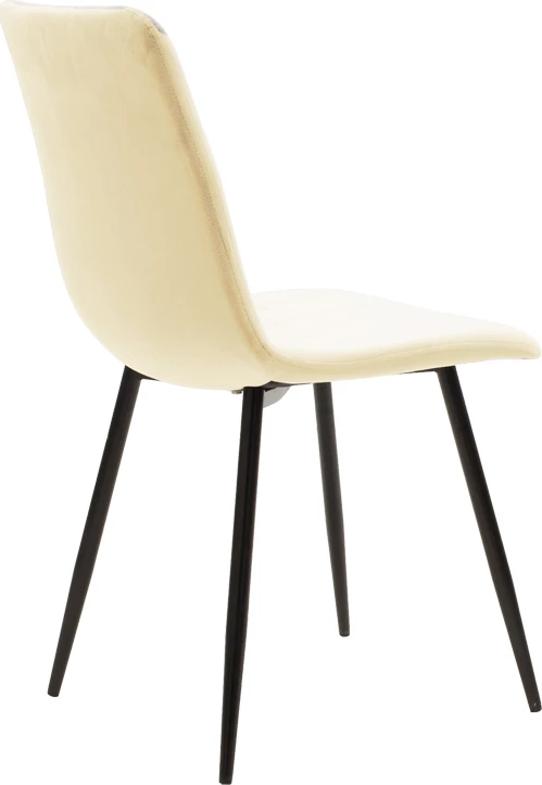 Tavolinë me karrige Natali-Noor, set 5 copë, MDF e bardhë, karrige me material bezhë, 120x80x76cm