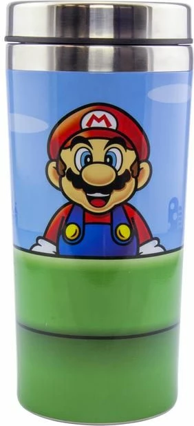 Gotë termike udhëtimi Paladone Super Mario Warp Pipe 470 ml, jeshile/kaltër