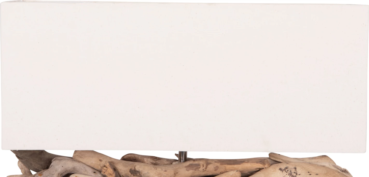 Llambë tavoline drejtkëndëshe TWIGGY, dru bregdeti, kapak i bardhë, 50x16.5x38cm