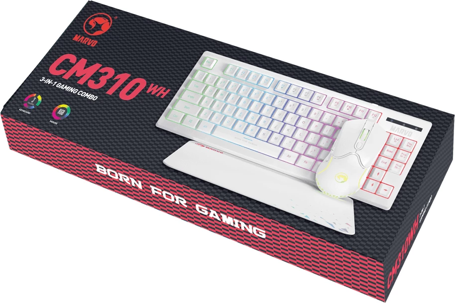 Set 3 në 1 MARVO CM310 WH EN