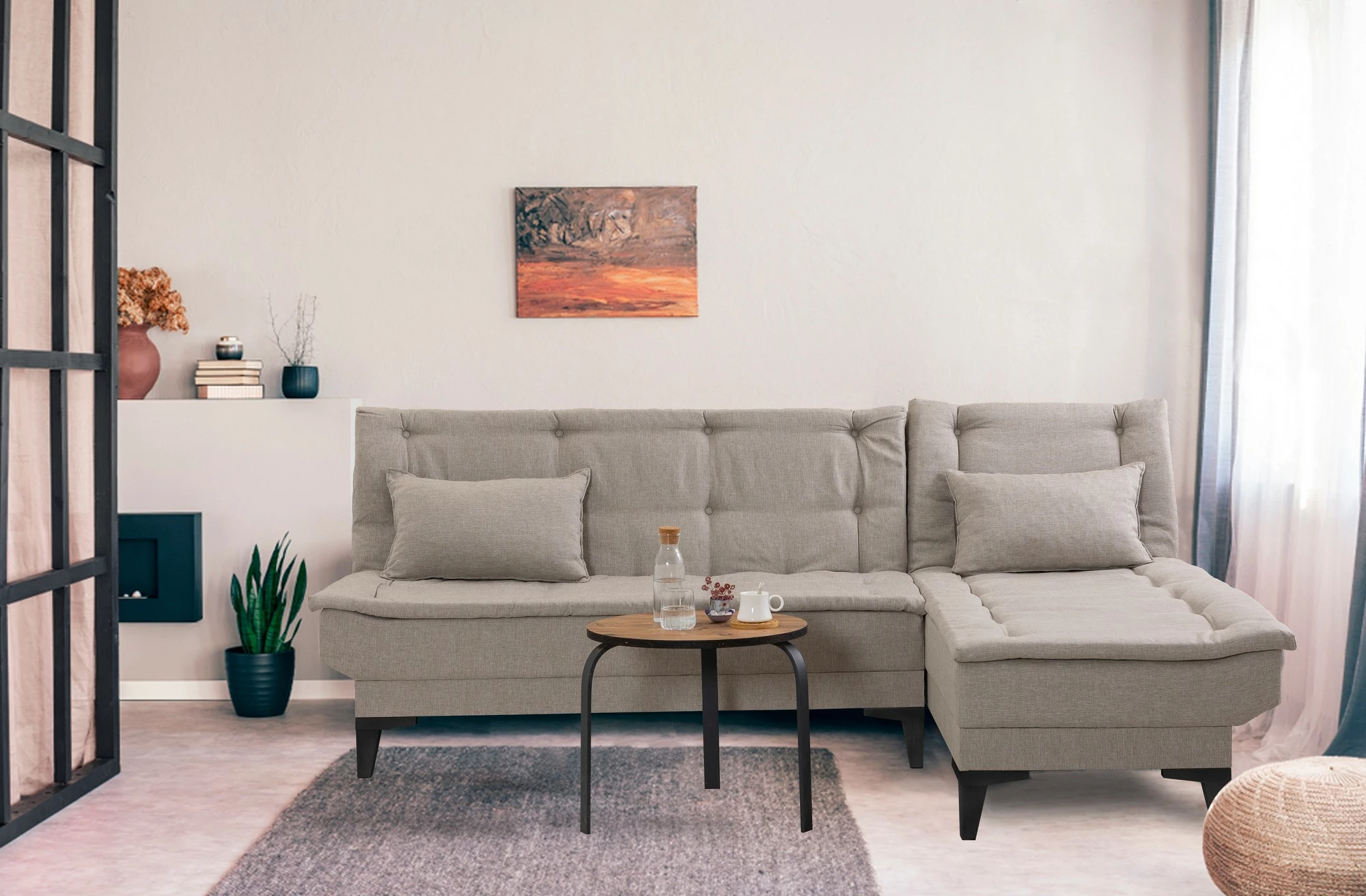 Kënd divan-krevat Atelier del Sofa, Santo-S, krem