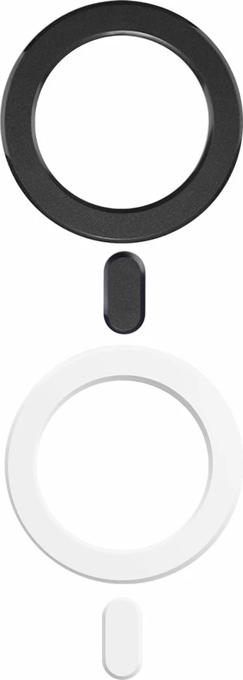Set pllaka magnetike Tech-Protect MMP-100 me MagSafe, e bardhë dhe e zezë (2 copë)