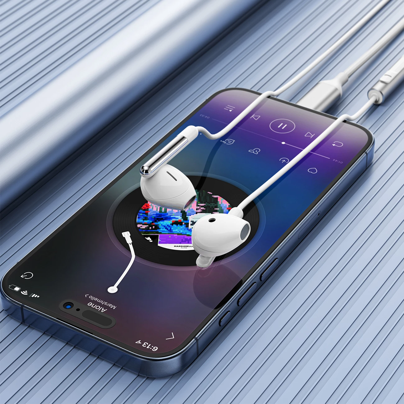 Kufje Acefast L3 me mikrofon, USB-C, të bardha