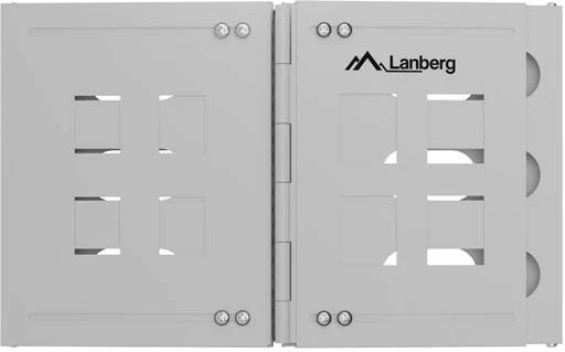 Mbajtës muri Rack 19" 6U, Lanberg FB01-5406-10S, çelik, 497x400x302 mm, ngarkesë 12 kg, gri RAL 7035