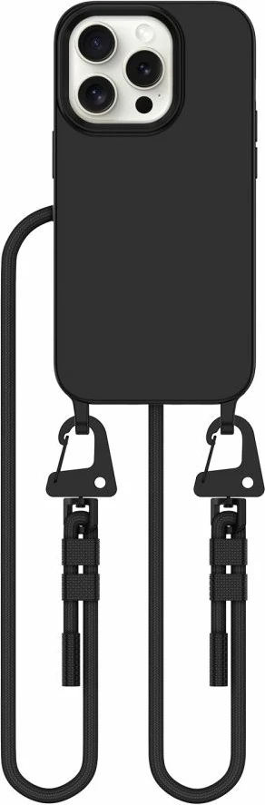 Mbështjellës Tech-Protect Magnecklace për iPhone 15 Plus / 14 Plus, MagSafe, i zi me rrip