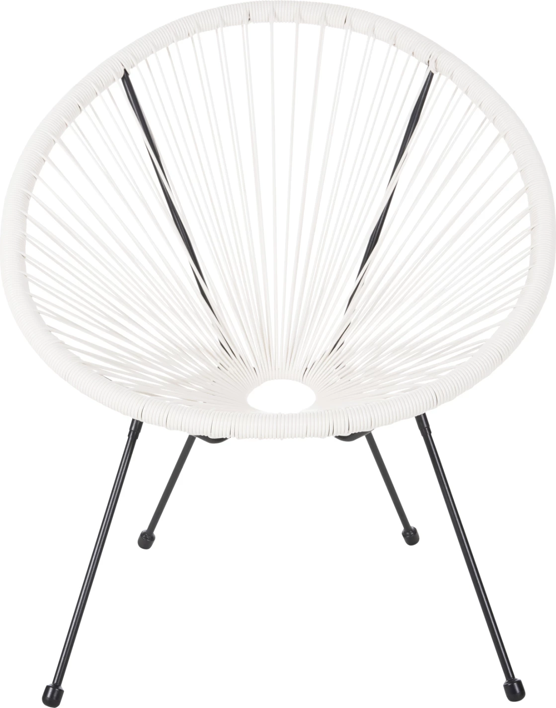 Karrige e jashtme lloj foleje ACAPULCO FH5872.12 metal i zi-ratan sintetik në të bardhë 71x72x80Hcm