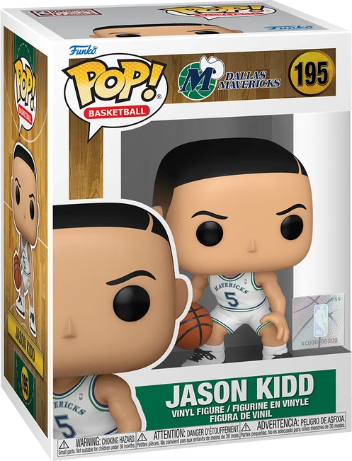 Figurinë koleksionuese Funko Pop! NBA: Mavs RS Jason Kidd, vinil, e bardhë