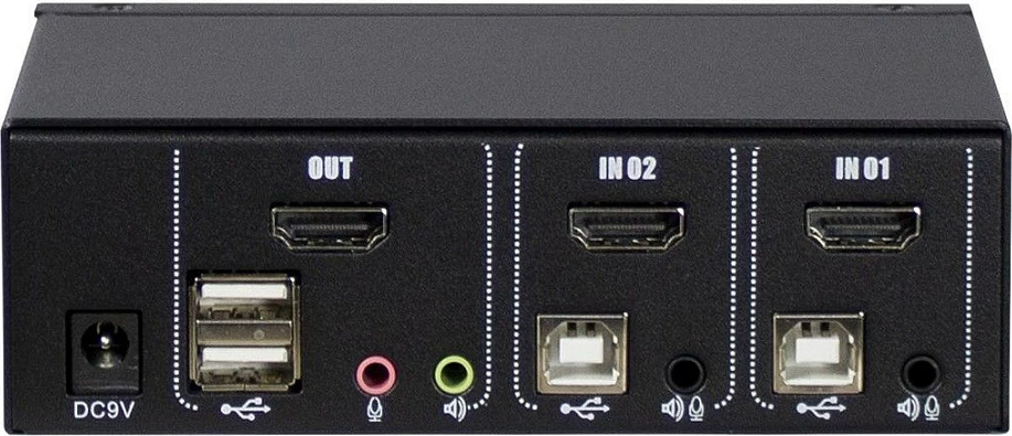 Switch KVM Inter-Tech Argus AS-21HA, HDMI, Full HD, 2 pajisje, i zi