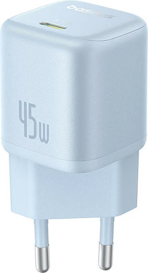Karikues Baseus PicoGo GaN 45W, USB-C, EU, blu