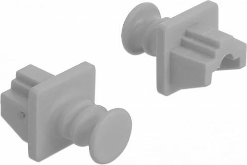 Kapak mbrojtës pluhuri RJ-45 DeLOCK 86508, plastikë, 10 copë, gri