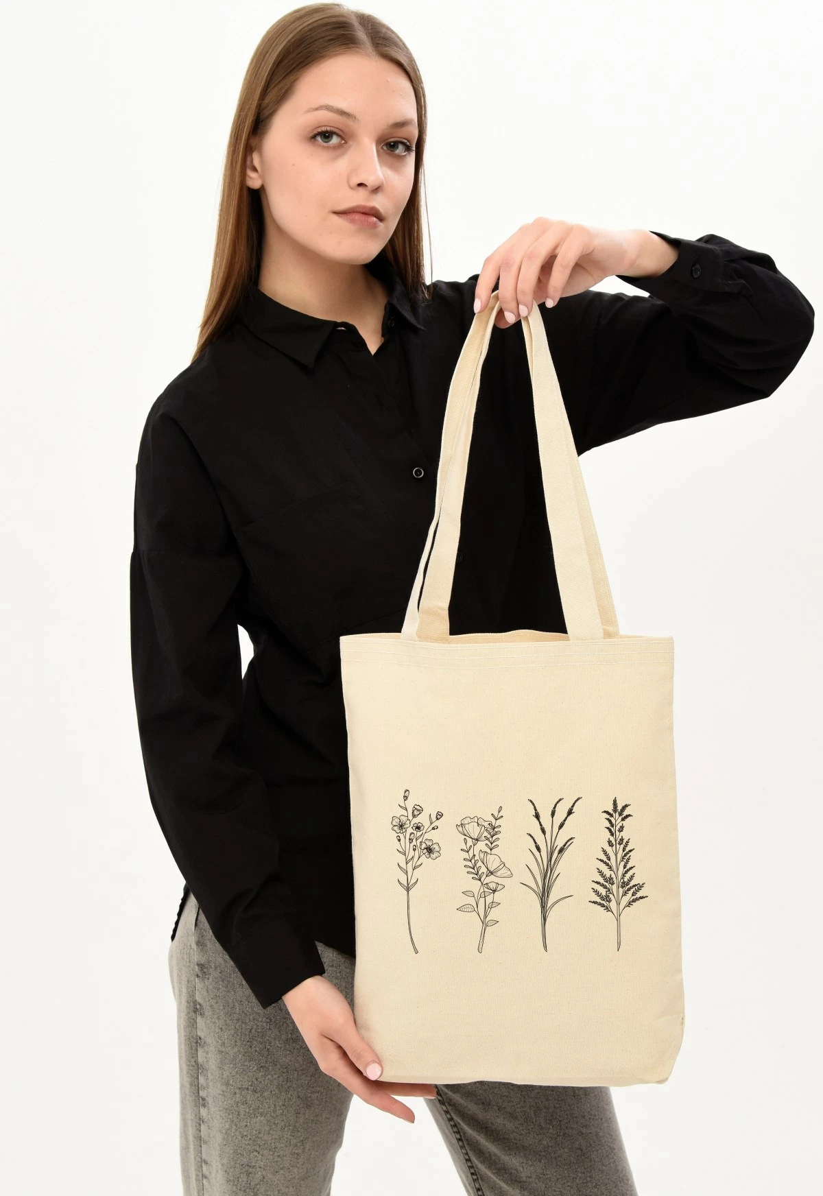 Çantë tote Zoozie Bags, krem, 35x40x8cm, 0487