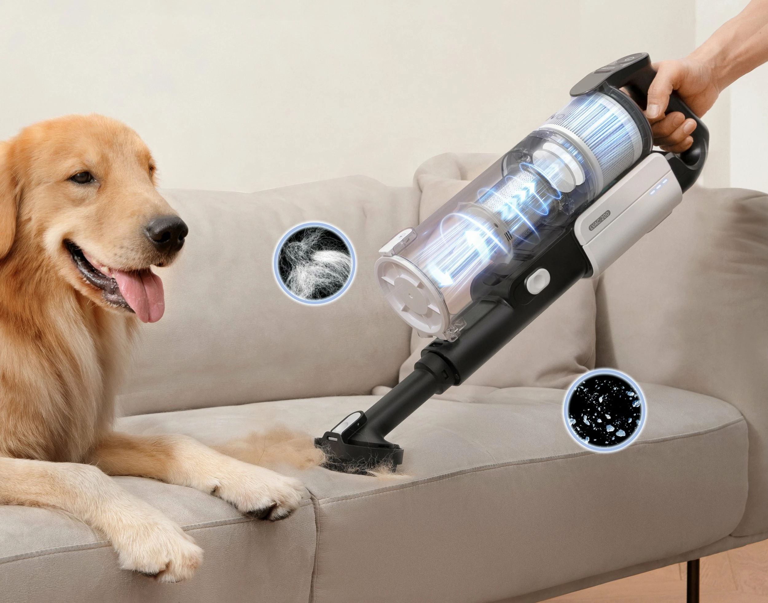 Fshesë me korrent pa kabllo Levoit LVAC 200 22.2V, 0.75L, 50 min, e bardhë