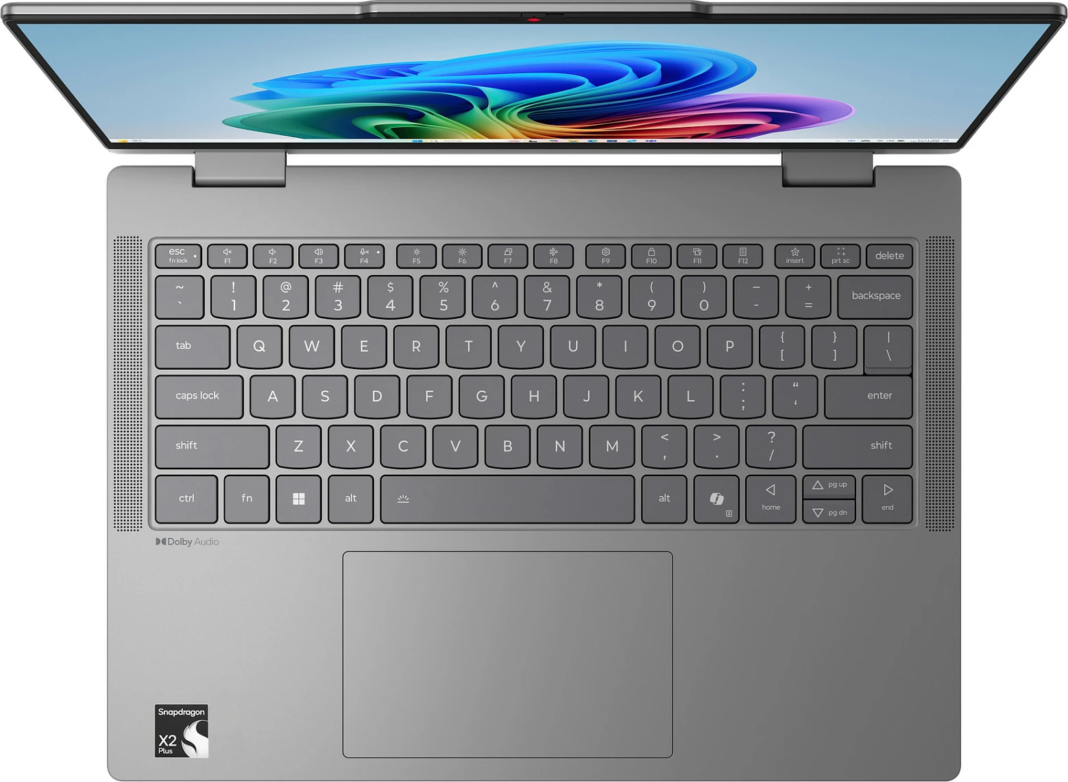 Laptop Lenovo IdeaPad 5 2-në-1 14Q8Y11, Snapdragon X2 Plus, 32GB RAM, 1TB SSD, Touch, Windows 11 Home, i argjendtë