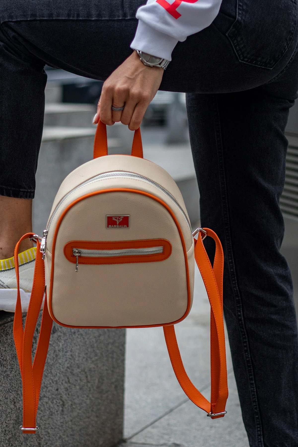 Çantë shpine Oslo, Zoozie Bags, bezhë-portokalli