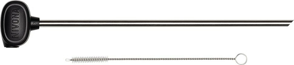 Tub qumështi Nivona NIALanca për aparat kafeje, me furçë pastrimi, zi/argjend