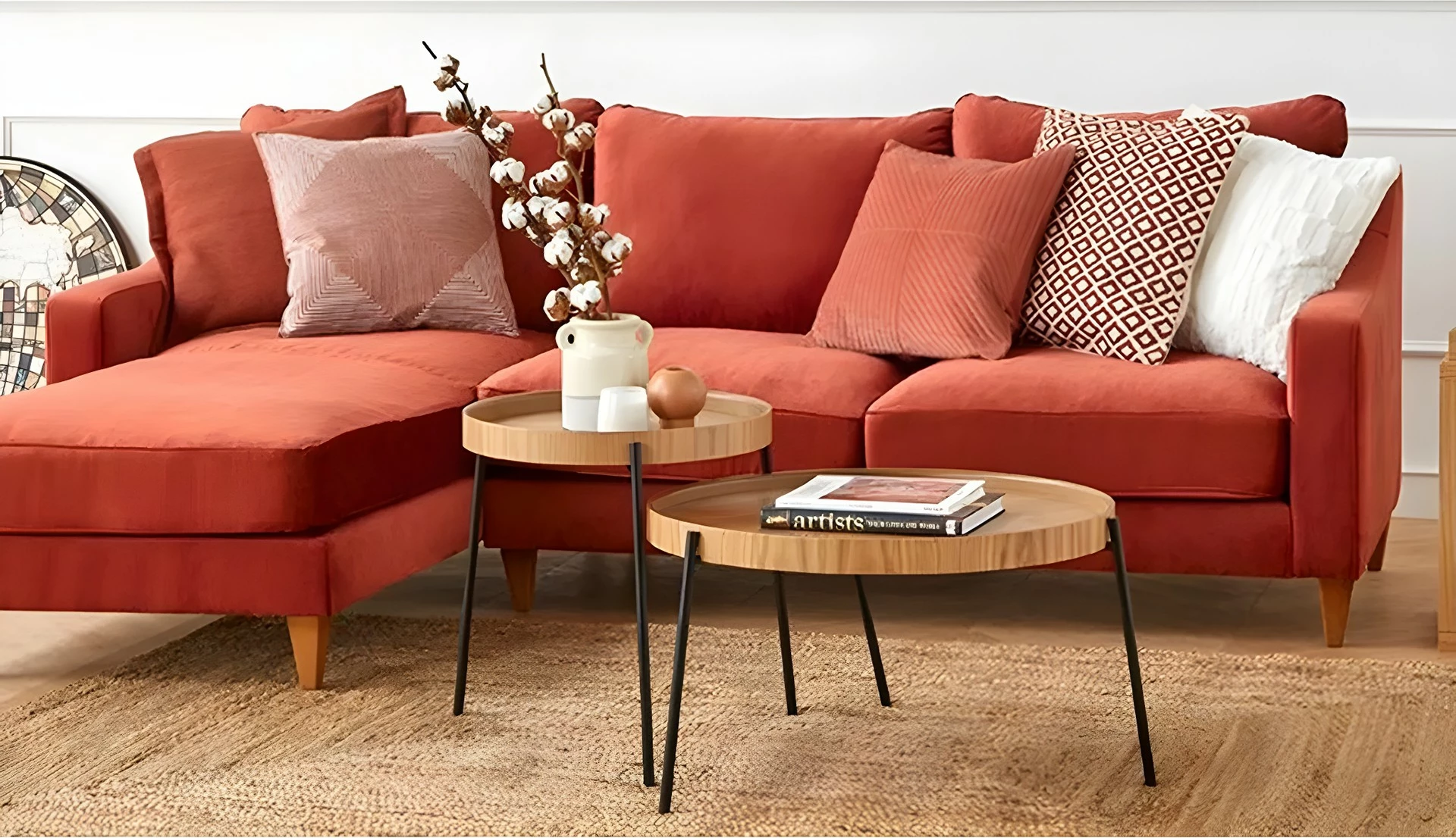 Set tavolinash të vendosshme Hanah Home, Ronda, natyrale (2 copë)