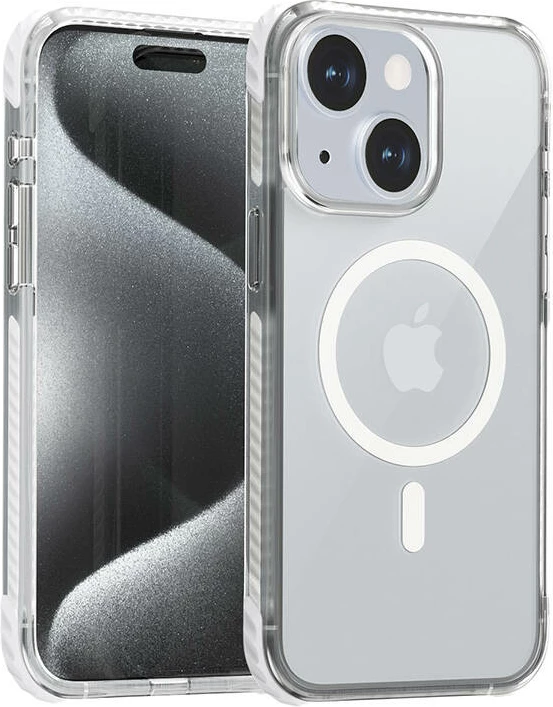 Mbështjellës Aukey PC-TM11A për iPhone 15, transparent, me MagSafe