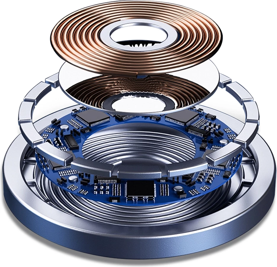 Karikues pa kabllo magnetik Dudao A12XS 15W, MagSafe kompatibil, me kabllo USB-C, zi