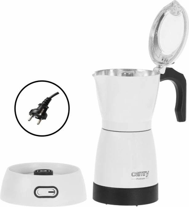 Aparat elektrik moka për kafe CAMRY CR4415W 300 ml 480 W, i bardhë