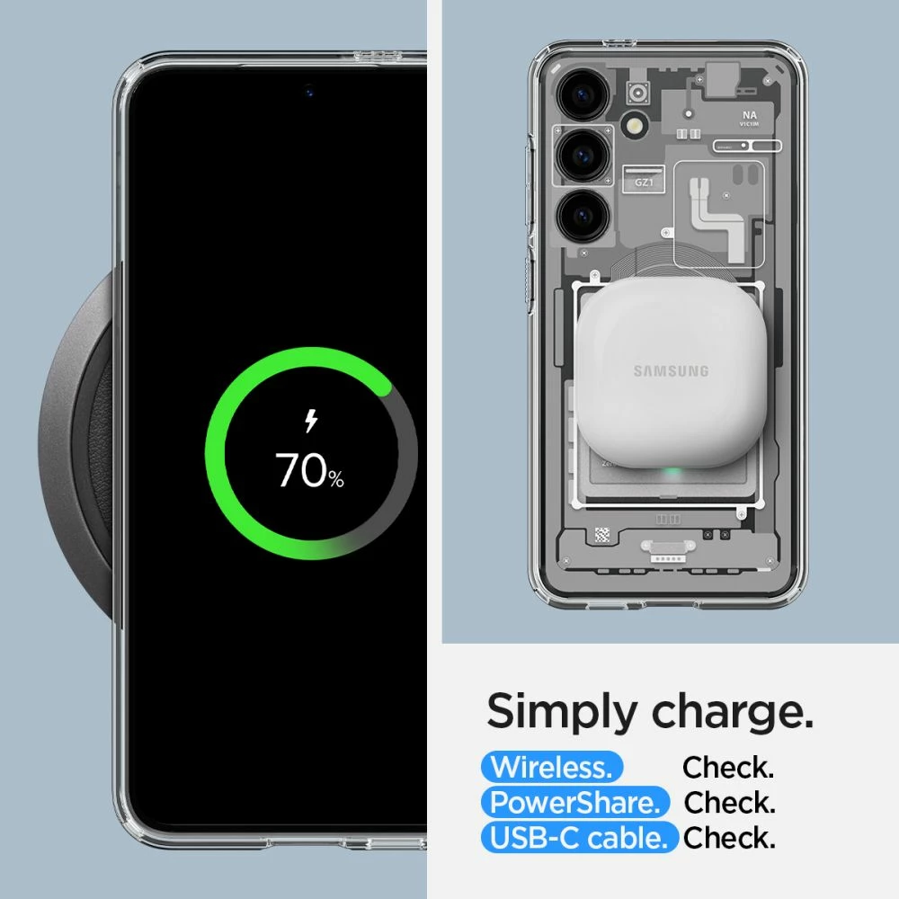 Mbështjellës Spigen Ultra Hybrid Zero One për Samsung Galaxy S24, Bardhë