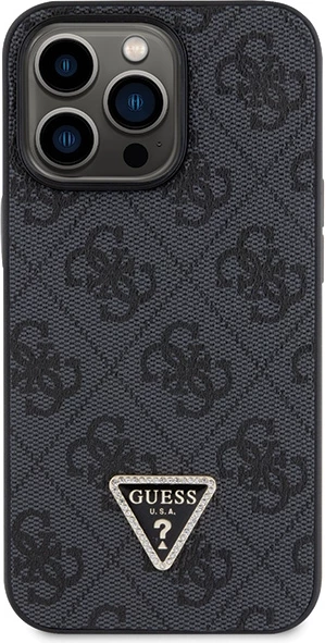Mbështjellës Guess GUHCP13LP4TDSCPK për iPhone 13 Pro / 13, Crossbody 4G Metal Logo, i zi me rrip