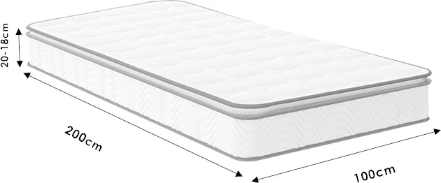 Dyshek Perfecto me susta të vazhdueshme, njëanshëm, shtresë e sipërme 18-20cm 100x200cm