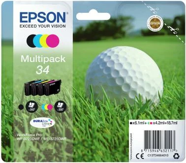 Kartush bojë multipak, Epson, 34 C13T34664010, DURABrite Ultra, set 4 ngjyra