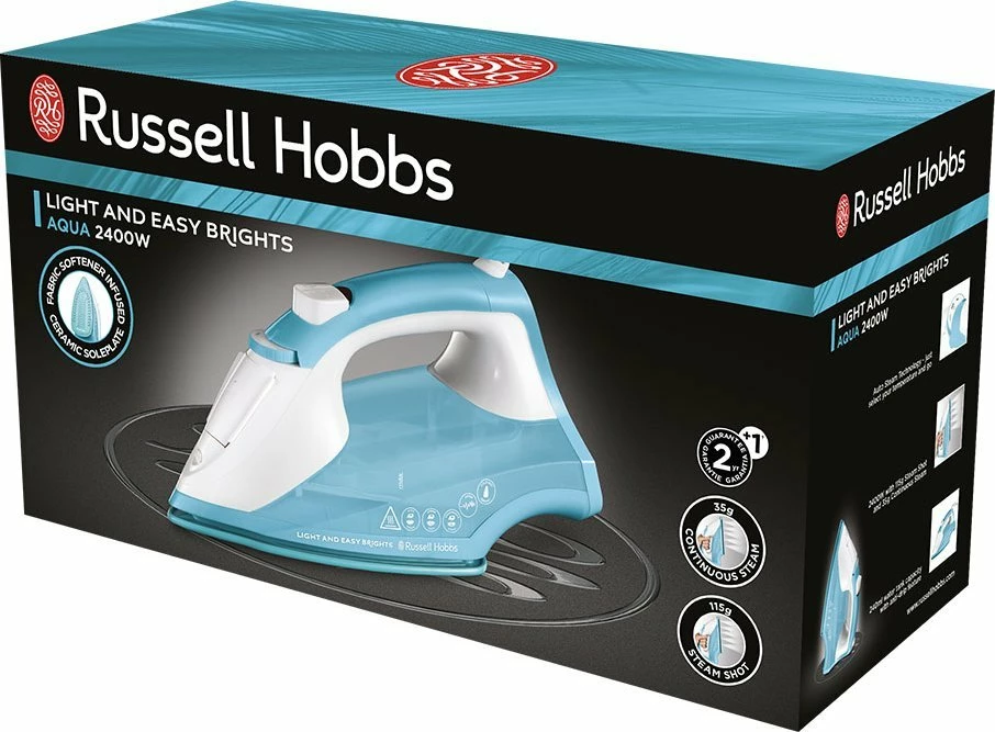 Hekur Russell Hobbs Light & Easy Brights 26482-56 2400W 240ml pllakë qeramike, Aqua 7