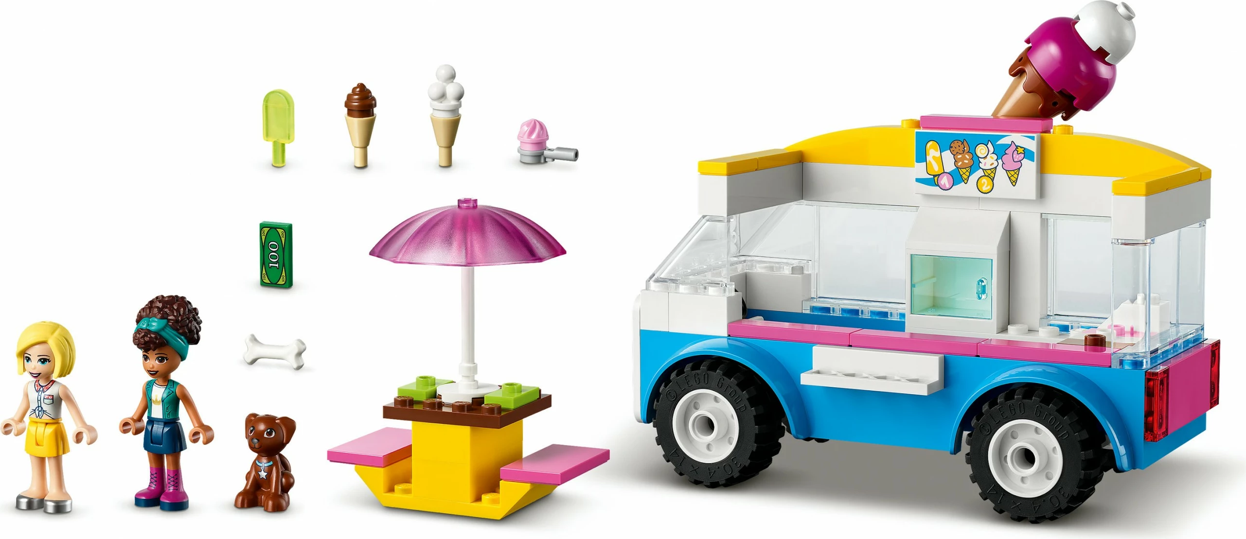 Set ndërtimi LEGO Friends 41715 me furgon akulloresh, 84 pjesë, shumëngjyrësh