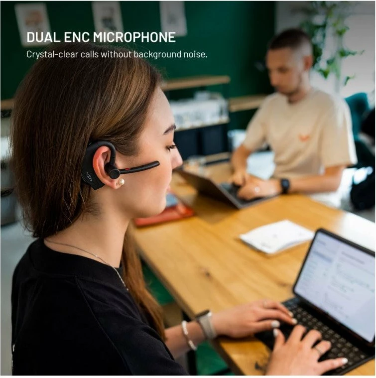 Kufje Bluetooth FIXED Talk Pro, Bluetooth 5.2, aptX Adaptive, 10 orë, të zeza