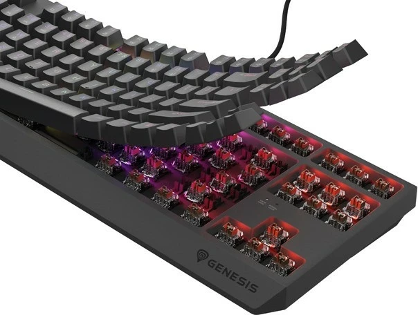 Tastierë mekanike Genesis Thor 230 TKL, Outemu Brown, RGB, anglisht, e zezë
