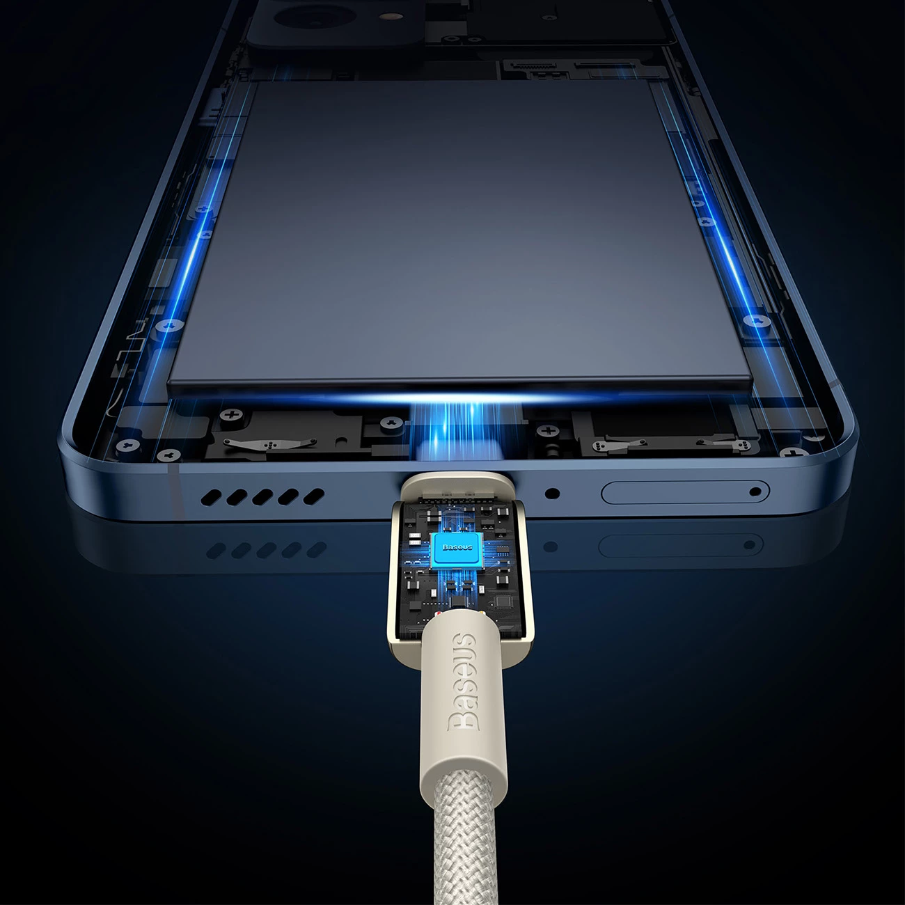 Kabllo USB-C në USB-C Baseus Tungsten Gold, 1m, 100W, Ari