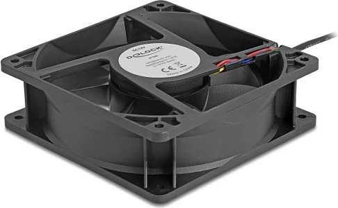 Ventilator kasë kompjuteri DeLOCK 67298, 120mm, 12V, 4-pin, 3100RPM, i zi