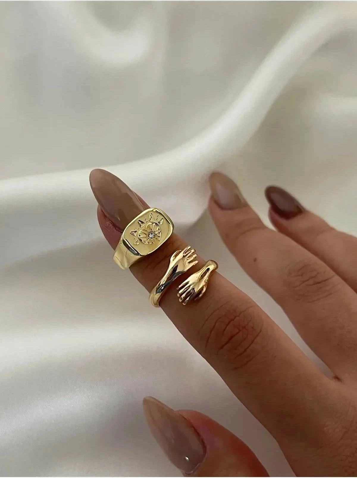 Unaza Jumeon, ngjyrë ari, 2 copë