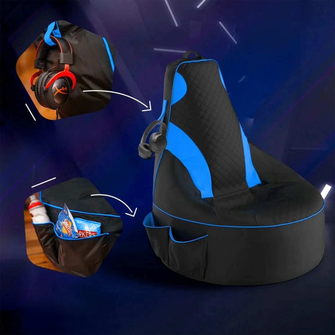 Qese ulëse për kopsht, Gamer, ngjyrë kaltër e zezë