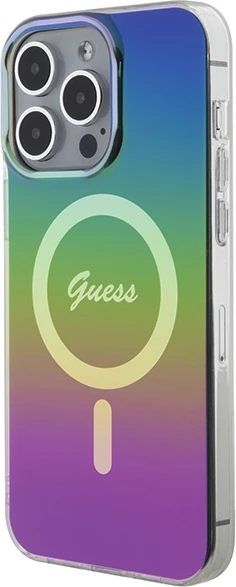 Mbështjellës Guess IML Iridescent MagSafe për iPhone 15 Pro Max 6.7", shumëngjyrësh