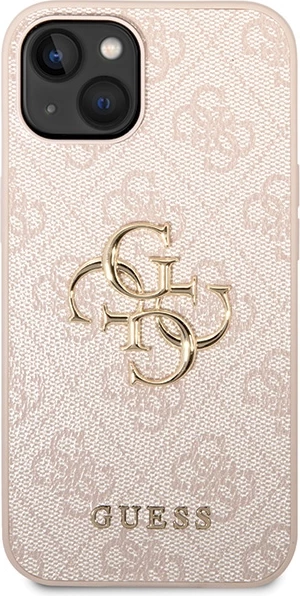 Mbështjellës Guess 4G Big Metal Logo për iPhone 15, Rozë