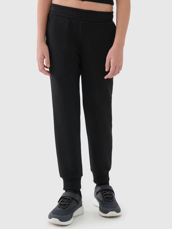 Pantallona sportive për fëmijë 4F, të zeza