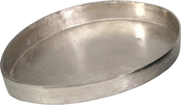 Tabaka dekorative GLAZ, alumin, argjend, 48x30x6 cm