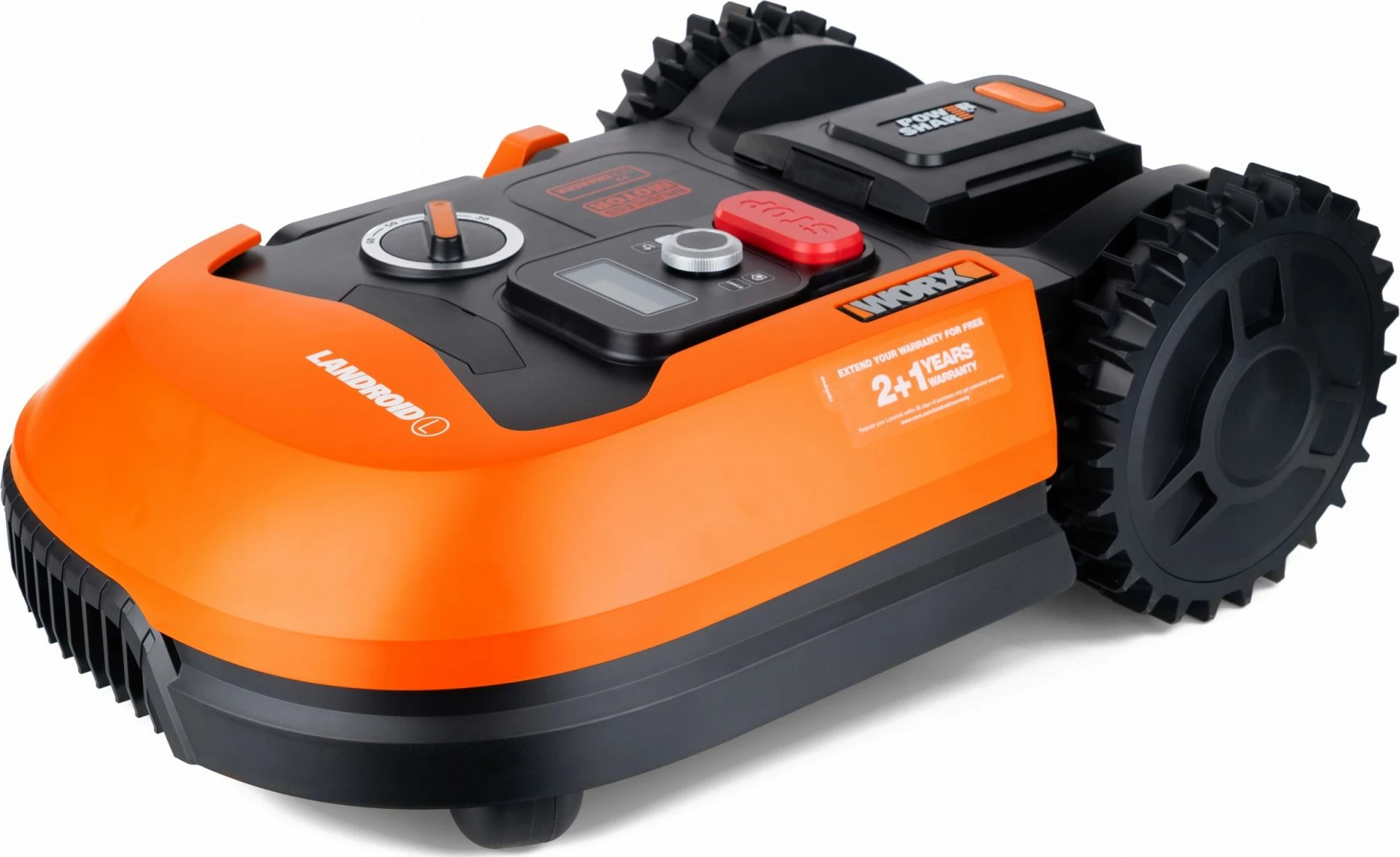 Robot kositës bari Worx Landroid L800 WR148E, 1000 m², 20V 2Ah, WiFi/Bluetooth, portokalli/zi