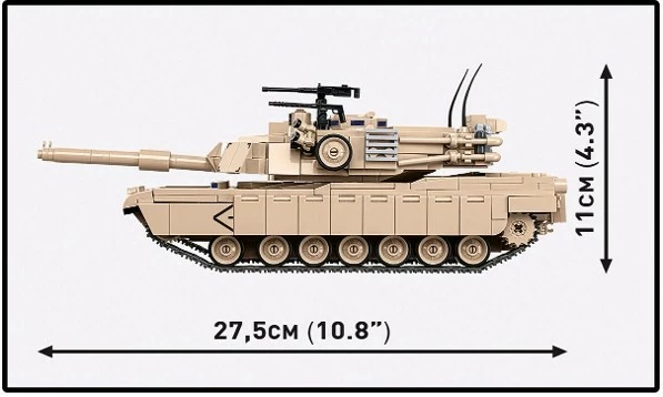 Set blloqe ndërtimi, Cobi, M1A2 Abrams COBI-2632, 1025 pjesë, shkallë 1:35, për moshat 10+, set ekstra i madh