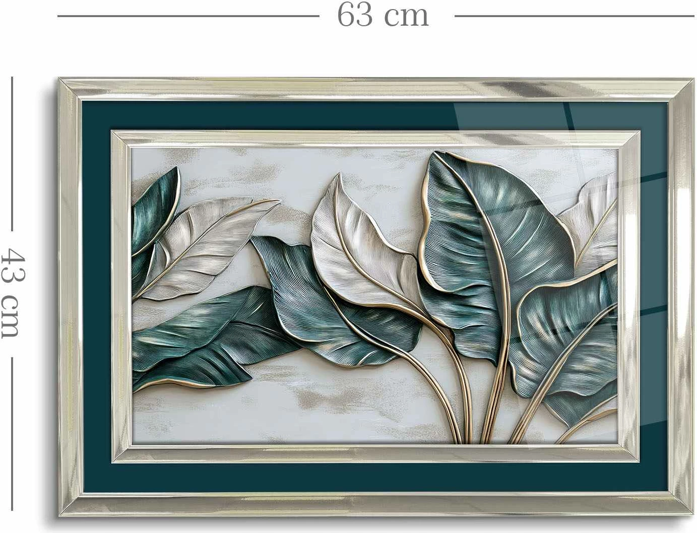 Pikturë dekorative me kornizë, shumëngjyrëshe, Wallity, 4363Kromgumusct - 017, 43x65cm
