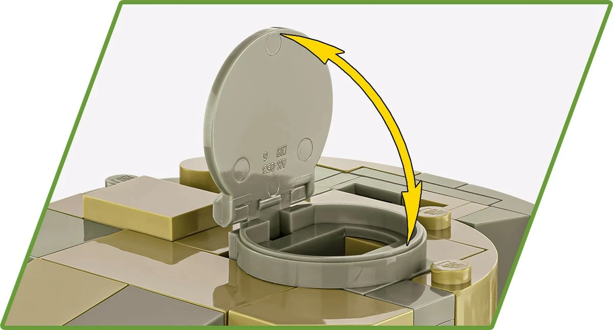 Set ndërtimi Cobi Klocki Panzer VI Tiger I no 131, 898 pjesë, me figurë, e verdhë