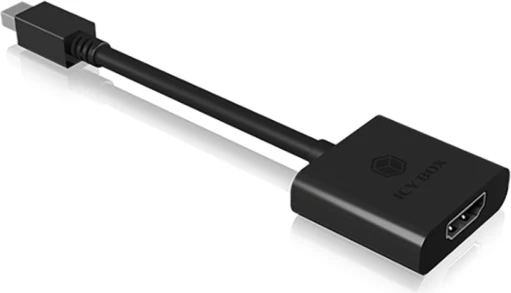 Adapter Mini DisplayPort në HDMI ICYBOX IB-AC538a 0.15 m 1920×1200@60Hz Plug & Play, i zi, 1 copë