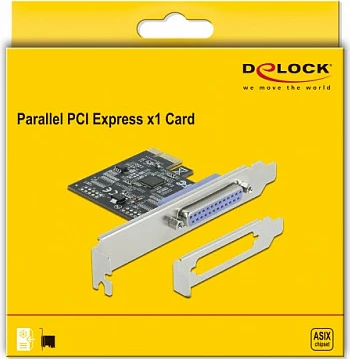 Kartelë PCIe DeLOCK 1x Port Paralel IEEE1284, low-profile bracket