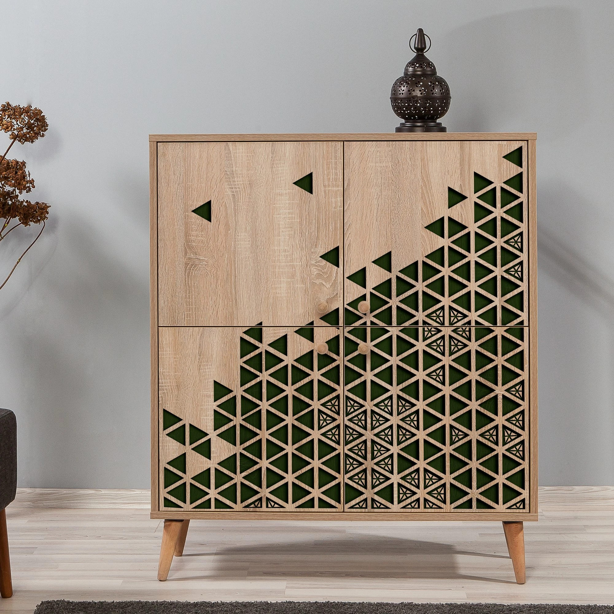 Dollap multifunksional Hanah Home, Multilux-121, ngjyrë lisi Sonoma